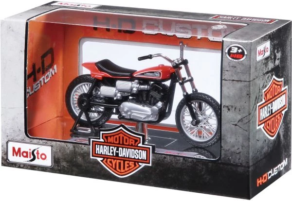 Maisto Die-cast 1:18 HD Series 28-33 Motor Cycle with Stand, Assorted