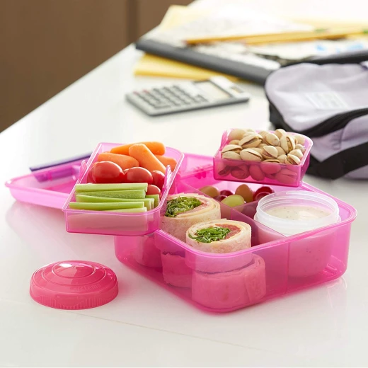 Sistema Bento Cube Colored Lunch Box, 1.25L - Pink - Sistema - Image 2