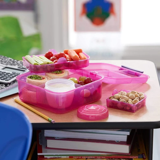 Sistema Bento Cube Colored Lunch Box, 1.25L - Pink - Sistema - Image 3