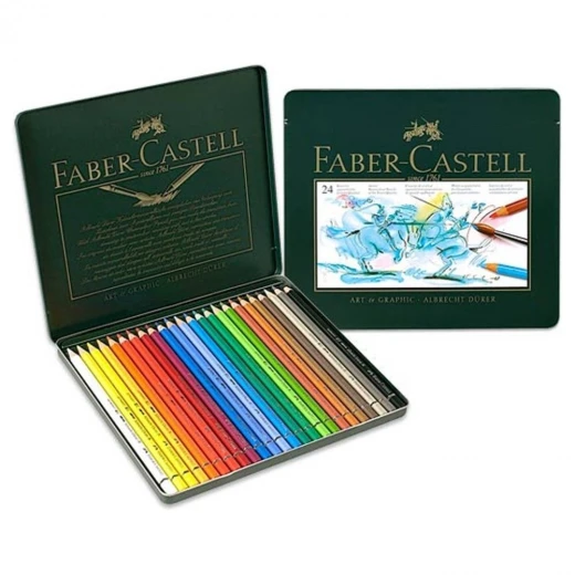 Faber Castell Polychromos Colour Pencil, Tin Of 24