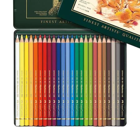 Faber Castell Polychromos Colour Pencil, Tin Of 24 - Faber Castell - Image 3