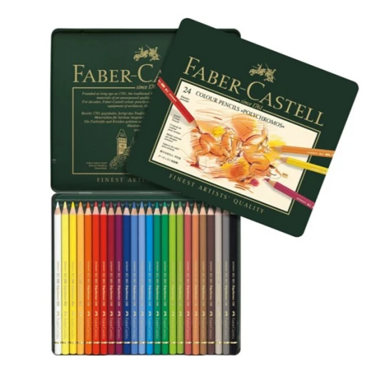 Faber Castell Polychromos Colour Pencil, Tin Of 24 - Faber Castell - Image 5