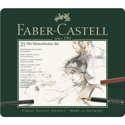 Faber Castell Set Pitt Monochrome tin of 21