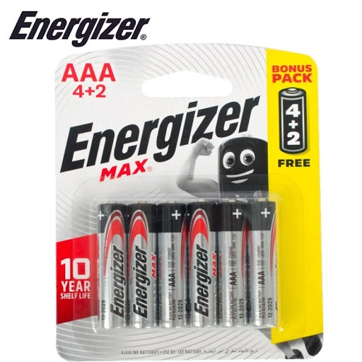 Energizer Battery Max (AAA) E92 BP6 4+2 Free Energizer Battery Max (AAA) E92 BP6 4+2 Free