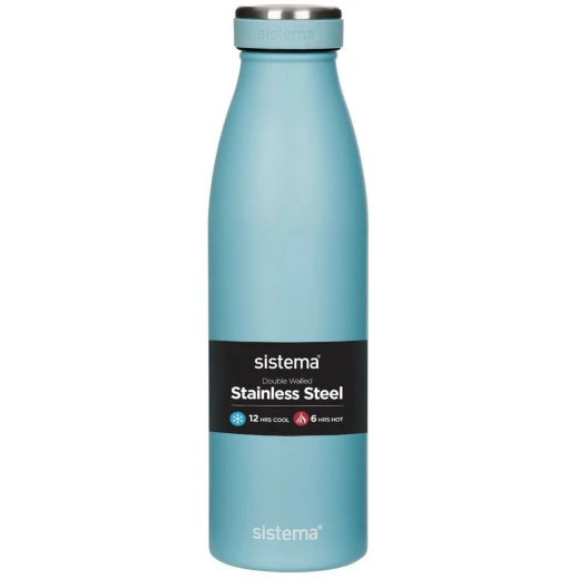 Sistema Stainless Steel Bottle 500ml - Blue Sistema Stainless Steel Bottle 500ml - Blue