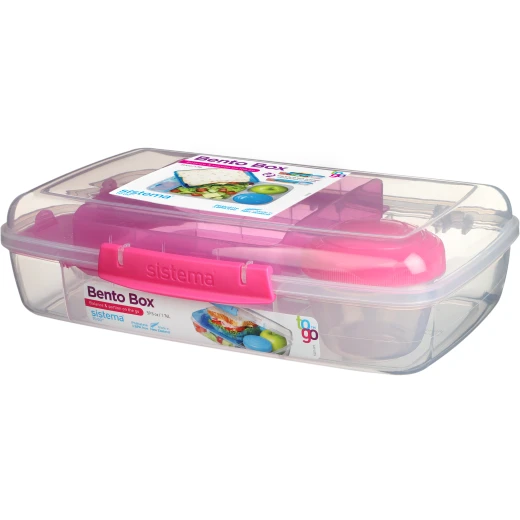 Sistema Bento Lunch TO GO 1.76L, Pink Sistema Bento Lunch TO GO 1.76L, Pink
