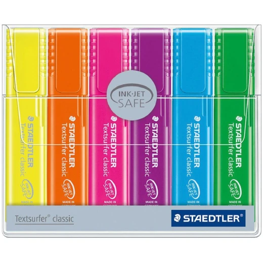 Staedtler Textsurfer textsurfer Highlighters Classic Rainbow Pack of 6 Staedtler Textsurfer textsurfer Highlighters Classic Rainbow Pack of 6