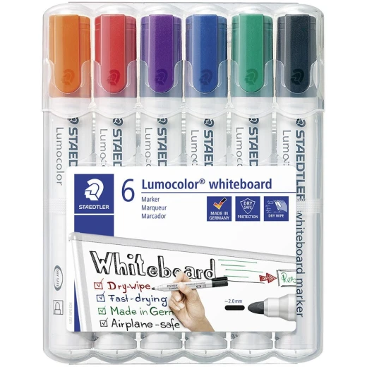Staedtler Whiteboard Markers Chisel 6 Pack Staedtler Whiteboard Markers Chisel 6 Pack