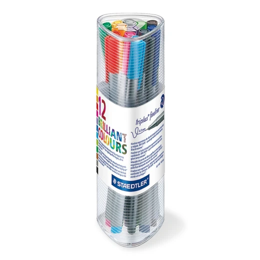 Staedtler Triplus Triangular Fineliner Pen - Pack of 12 Staedtler Triplus Triangular Fineliner Pen - Pack of 12