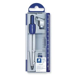 Staedtler Noris Club School Compass Set with Universal Adapter with Hinged Lid