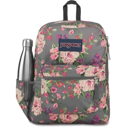 JanSport Cross Town Backpack,Grey Bouquet