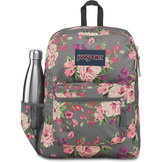 JanSport Cross Town Backpack,Grey Bouquet JanSport Cross Town Backpack,Grey Bouquet