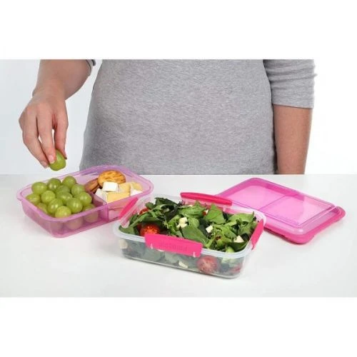 Sistema To Go Rectangle Lunch Stack Box, 1.8L - Pink - Sistema - Image 3