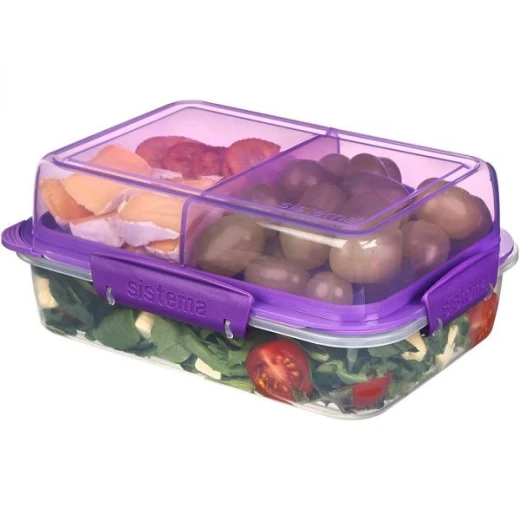 Sistema To Go Rectangle Lunch Stack Box, 1.8L - Pink - Sistema - Image 4