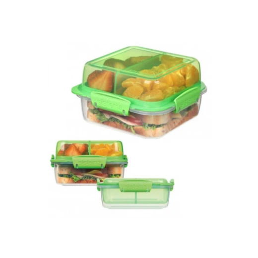 Sistema To Go Rectangle Lunch Stack Box, 1.24L - Pink - Sistema - Image 3