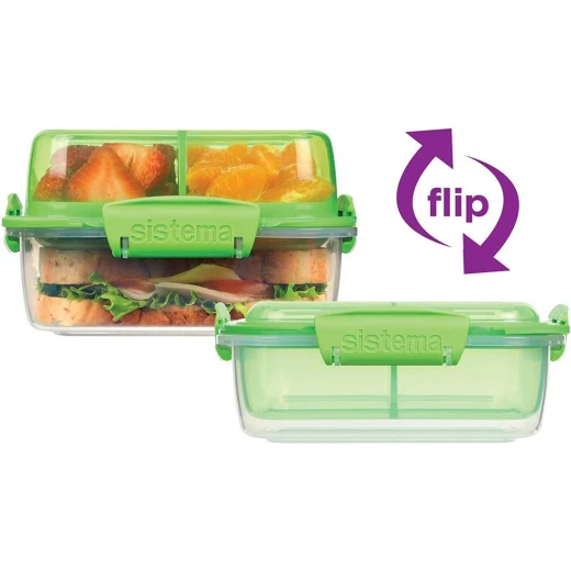 Sistema To Go Rectangle Lunch Stack Box, 1.24L - Pink - Sistema - Image 4
