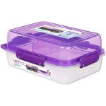 Sistema To Go Rectangle Lunch Stack Box, 1.8L - Purple - Sistema