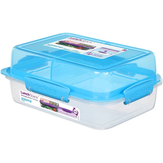 Sistema To Go Rectangle Lunch Stack Box, 1.8L - Blue Sistema To Go Rectangle Lunch Stack Box, 1.8L - Blue