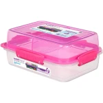 Sistema To Go Rectangle Lunch Stack Box, 1.8L - Pink - Sistema