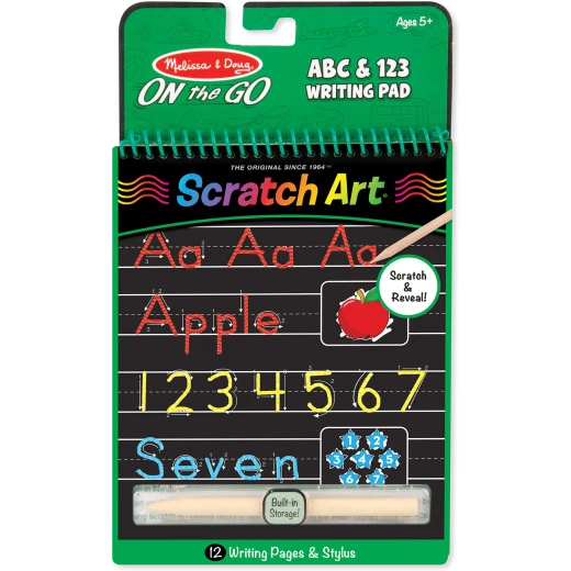 Melissa & Doug Abc & 123 Color-Reveal Scratch Art Pad Melissa & Doug Abc & 123 Color-Reveal Scratch Art Pad