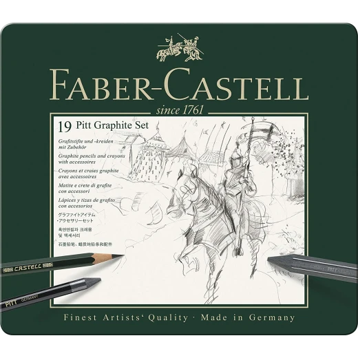 Faber Castell 19 Pitt Graphite Color Set, 19 Pieces Faber Castell 19 Pitt Graphite Color Set, 19 Pieces
