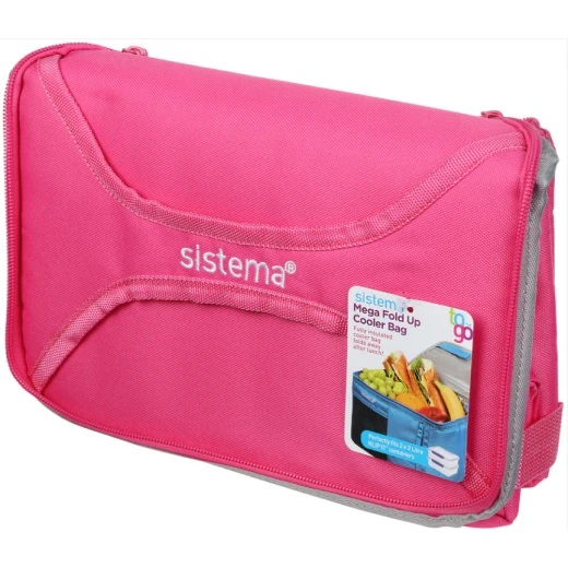 Sistema Mega Fold Up Cooler Bag - Pink Sistema Mega Fold Up Cooler Bag - Pink