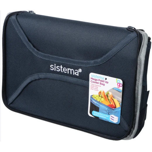 Sistema Mega Fold Up Cooler Bag - Navy Blue Sistema Mega Fold Up Cooler Bag - Navy Blue
