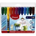 Permanent Marker Custom, Plastic Case Of 12 Pcs - Maped