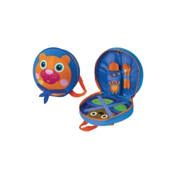 Oops Starry Backpack Meal Set, Bear Design, Blue Color