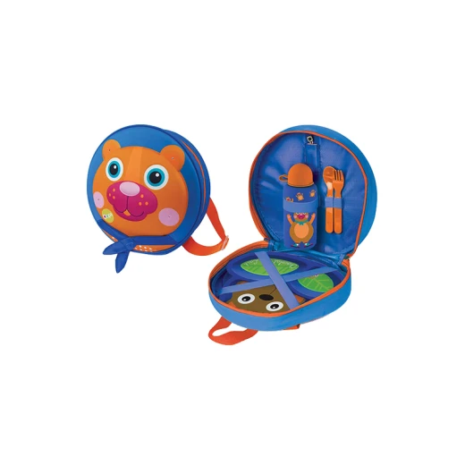 Oops Starry Backpack Meal Set, Bear Design, Blue Color Oops Starry Backpack Meal Set, Bear Design, Blue Color