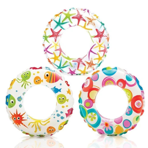 Intex Lively Print Swimming Tube Water, Assortment Color, 51 Cm Intex Lively Print Swimming Tube Water, Assortment Color, 51 Cm