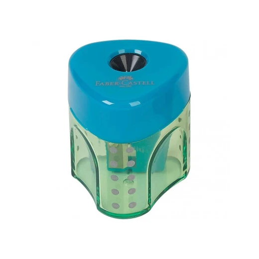 Faber Castell Trend 1 Hole Pencil Sharpener with Tank, Turquoise Faber Castell Trend 1 Hole Pencil Sharpener with Tank, Turquoise