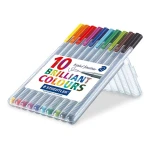 Staedtler Triplus Fineliner Pen - 10 اقلام ,Multicolor - ستدلر