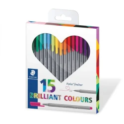 Staedtler Triplus Triangular Fineliner Pen - Pack of 15