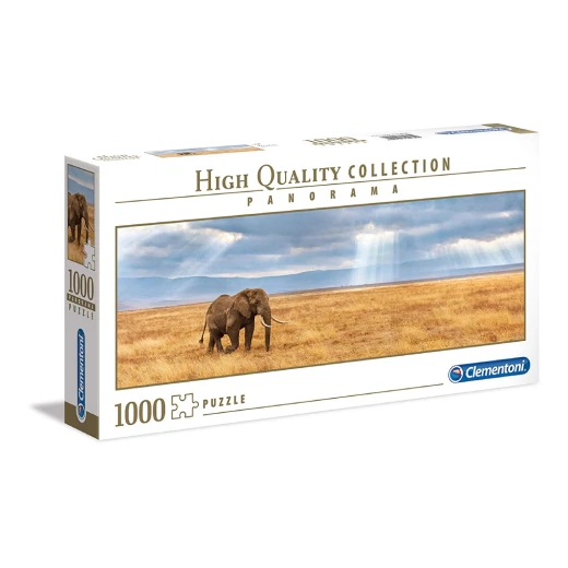 Clementoni Puzzle High Quality Collection, Panorama Lost Elephant, 1000 Pieces Clementoni Puzzle High Quality Collection, Panorama Lost Elephant, 1000 Pieces