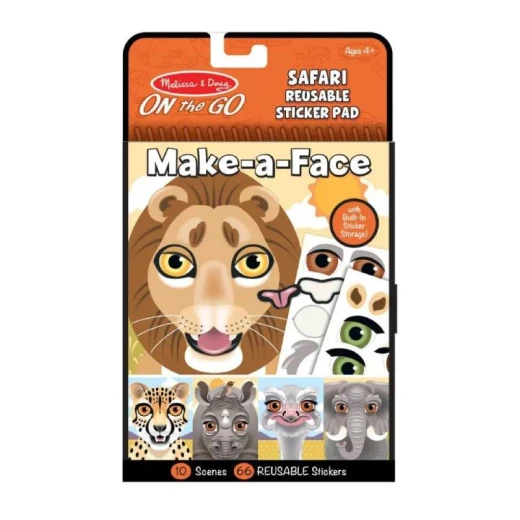 Melissa & Doug Make-A-Face- Safari Reusable Sticker Pad Melissa & Doug Make-A-Face- Safari Reusable Sticker Pad