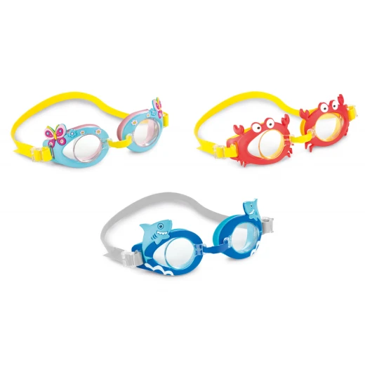 Intex Fun Goggles, Ages 3-8, 3 Styles, Assorted Intex Fun Goggles, Ages 3-8, 3 Styles, Assorted
