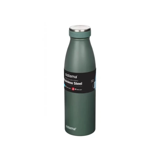 Sistema Stainless Steel Bottle 500ml - Olive Green Sistema Stainless Steel Bottle 500ml - Olive Green