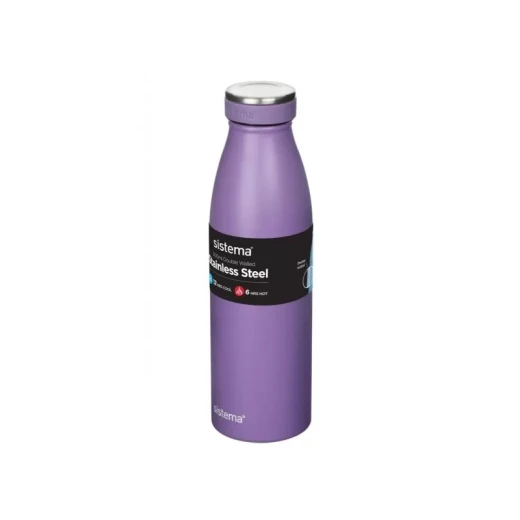 Sistema Stainless Steel Bottle 500ml - Purple Sistema Stainless Steel Bottle 500ml - Purple