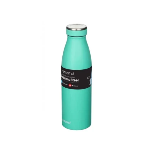 Sistema Stainless Steel Bottle 500ml - Turquoise Sistema Stainless Steel Bottle 500ml - Turquoise