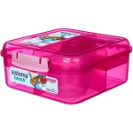 Sistema Bento Cube Colored Lunch Box, 1.25L - Pink - Sistema