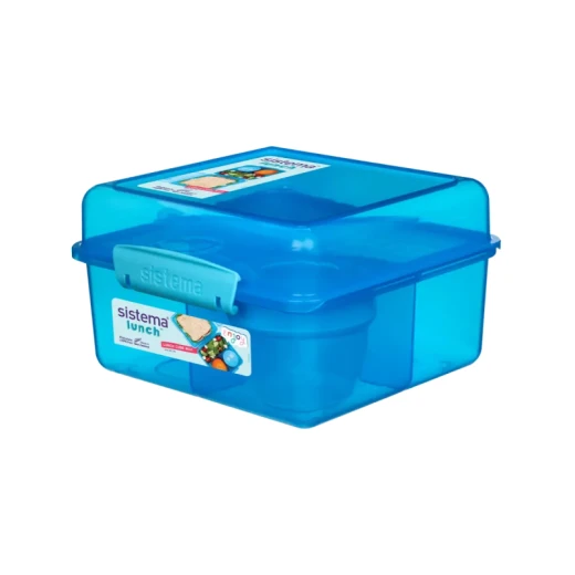 Sistema Lunch Cube Max With Yogurt 2L, Blue Sistema Lunch Cube Max With Yogurt 2L, Blue