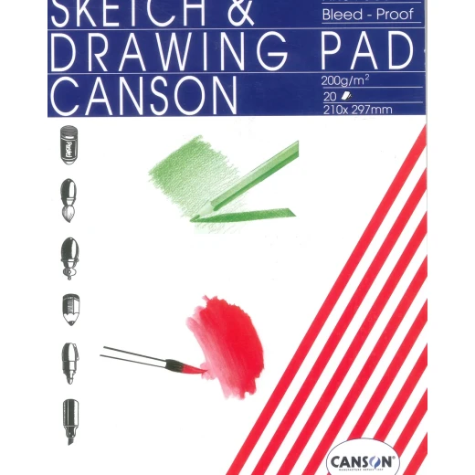 Canson Sketch & Drawing Pad size A4 (210 x 297 mm), 20 Sheets Canson Sketch & Drawing Pad size A4 (210 x 297 mm), 20 Sheets