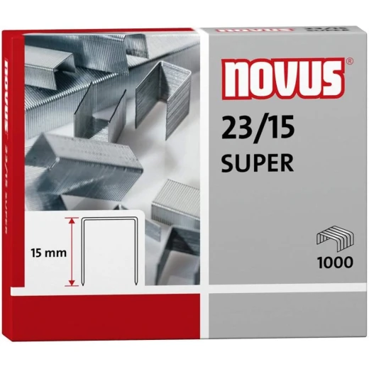 Novus 23/15  Premium Staples 1000 pcs 15mm