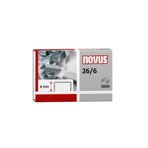 Novus 26/6 Premium Staples 1000 pcs 6mm Novus 26/6 Premium Staples 1000 pcs 6mm