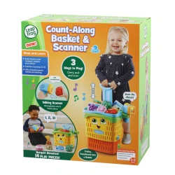 LeapFrog Count-Along Basket &amp; Scanner, Roleplay Toy for Children, Interactive Learning Toy for Pretend Play, Play Set with Food, Shapes and Colours,