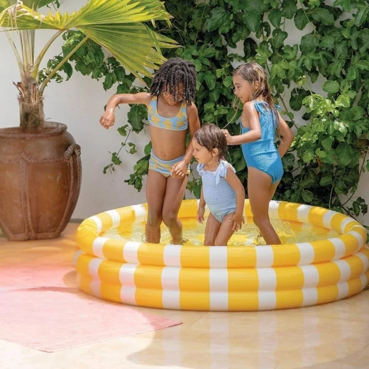 INTEX 58432 Zesty Lemon Inflatable Pool 147 x 33 cm, 330L Capacity, 3-Ring Design, Durable Vinyl, Vibrant Lemon Theme, Includes Repair Patch For Kids Age 2+ - Intex - Image 3