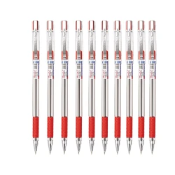 Montex Mega Top Ball Pens Pack of 10 Red Ink Ballpoint Pens Smooth Writing, Durable Tip Ideal for School, Office &amp;amp; Everyday Use