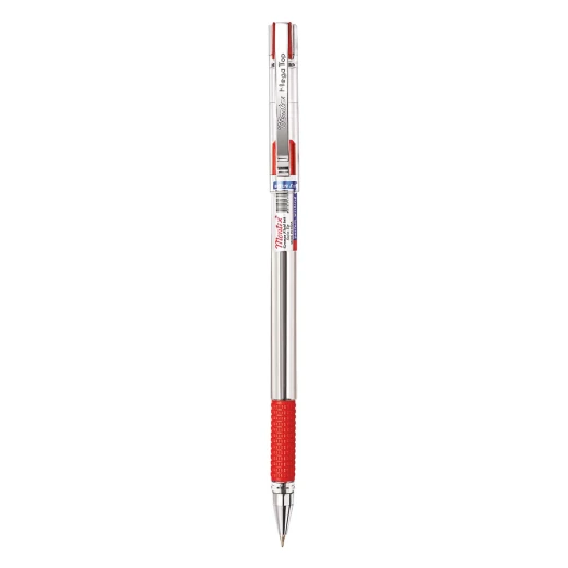 Montex Mega Top Ball Pen Red Ink Ballpoint Pens Smooth Writing, Durable Tip Ideal for School, Office & Everyday Use Montex Mega Top Ball Pen Red Ink Ballpoint Pens Smooth Writing, Durable Tip Ideal for School, Office & Everyday Use