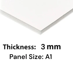 A1 Foam Board, 3mm Thickness, Lightweight and Easy to Cut